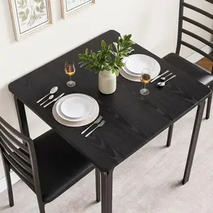 New Upgraded 1+2 iron back dining table and chairs