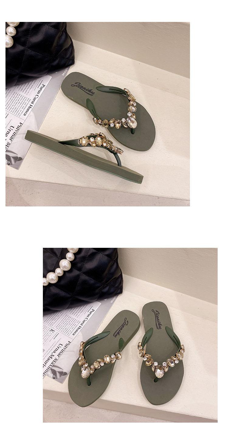 Women's Luxury-Inspired Rhinestone Flip Flops - 8 Trendy Shades for Women, Ideal for Beach & Poolside Style