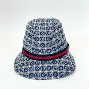 Pre-owned Gucci GG Jacquard Bucket Hat, 56cm Size L, N22033136Accessories: None