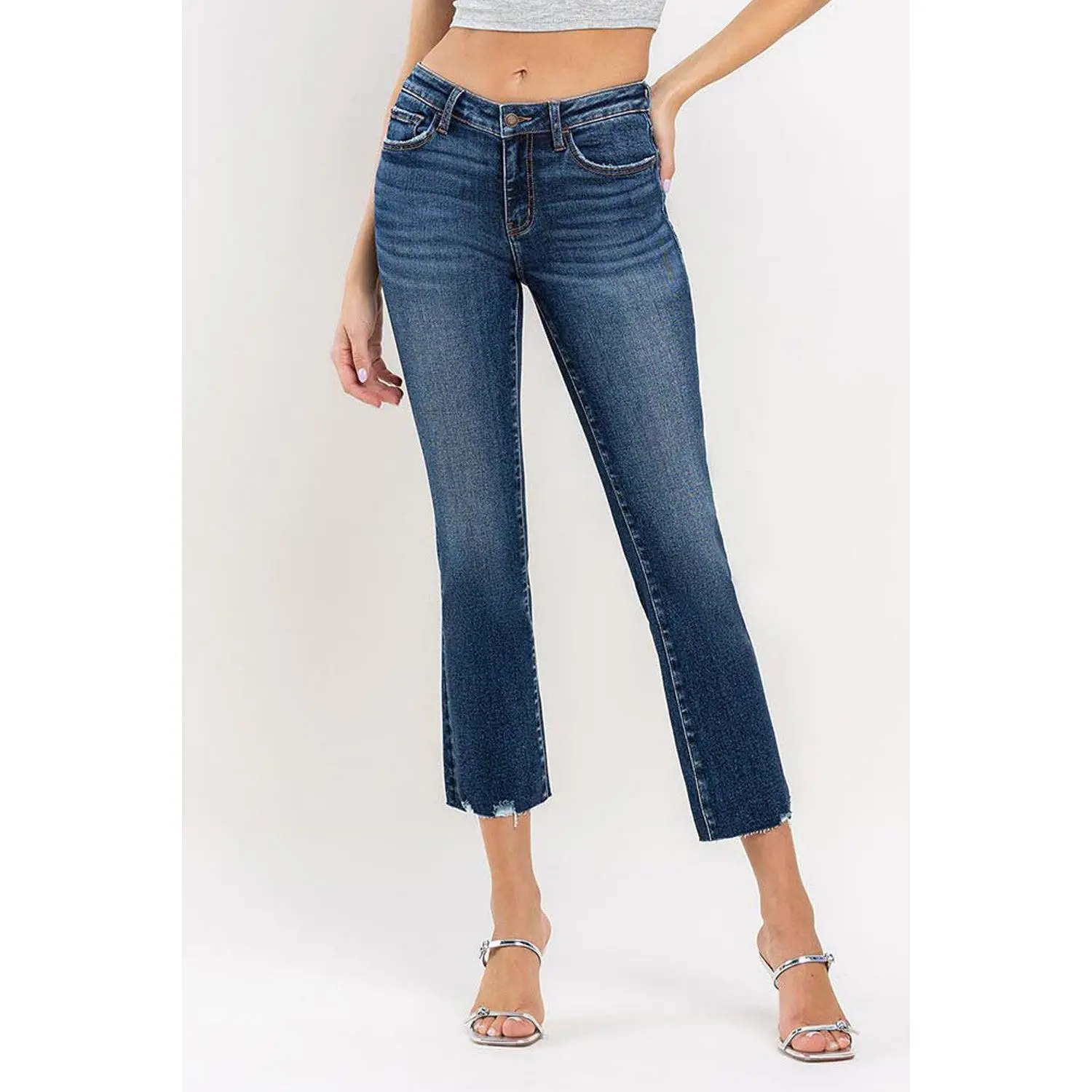 Mid Rise Cropped Mini Bootcut-Lovervet by Vervet (Regular & Plus)
