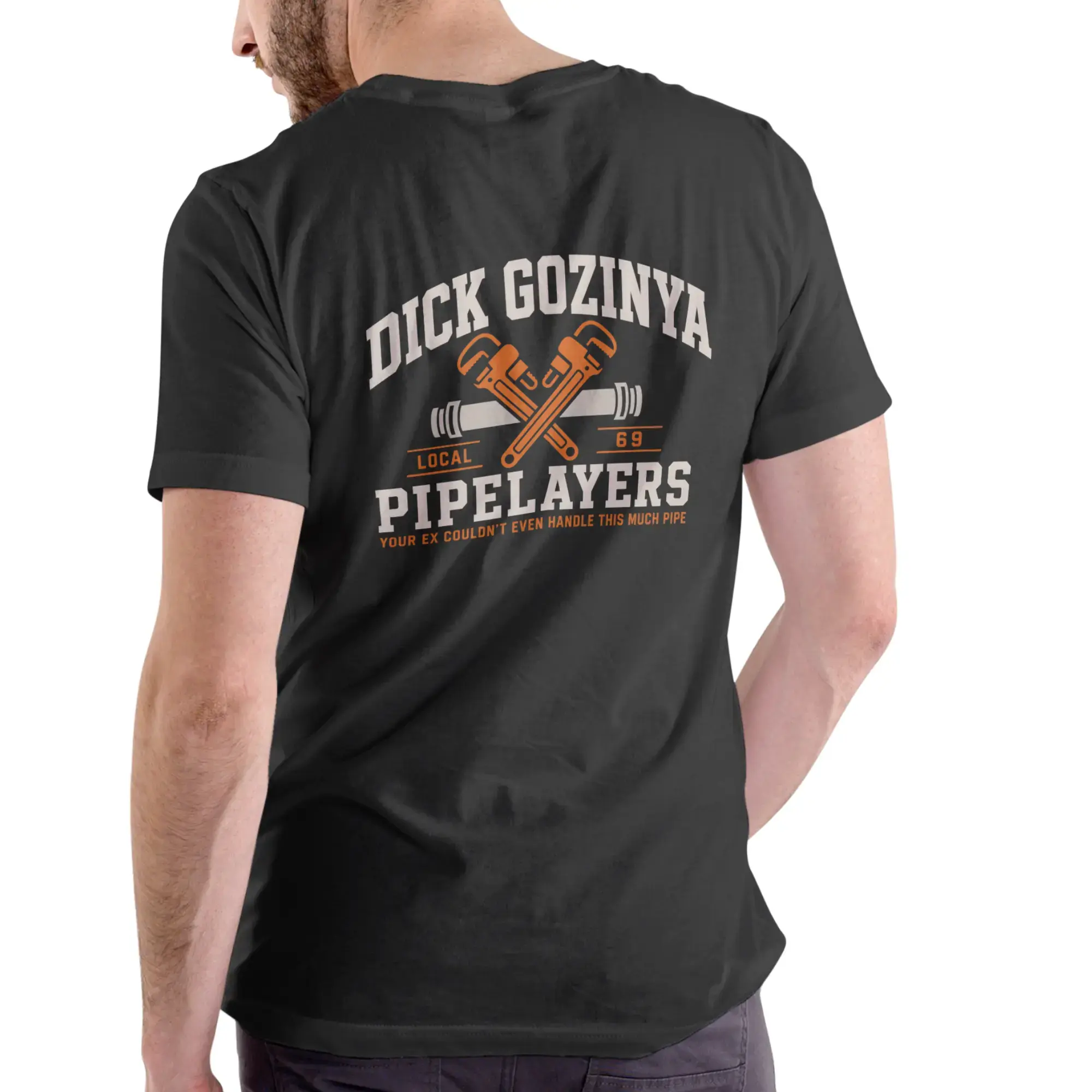 Men's DICK GOZINYA PIPELAYERS Funny T-Shirt - Unisex Breathable Classic Casual Fashion Trades Cotton T-Shirt, lsj08