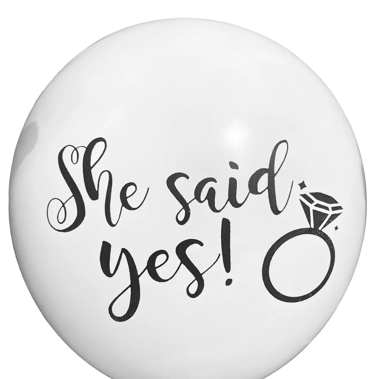 She Said Yes Custom Balloons - 12 Inch- (Set of 10)