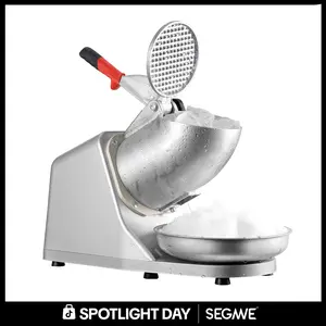 Segawe 300W Stainless Steel Shaved Ice Machine, Electric Crusher for Household Frozen Treat Making, Ice Machine Maker