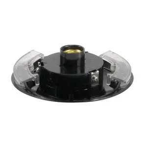 F-S071 | Polycarbonate Post Top Fitter | Opening Globe Accessory With Socket | Black & White