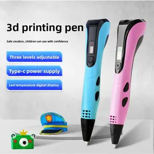 3D Printing Pen with Display Screen, Includes 3D Printer, 3 Beginner Colors Pla Materials, Template Book & Project Guide