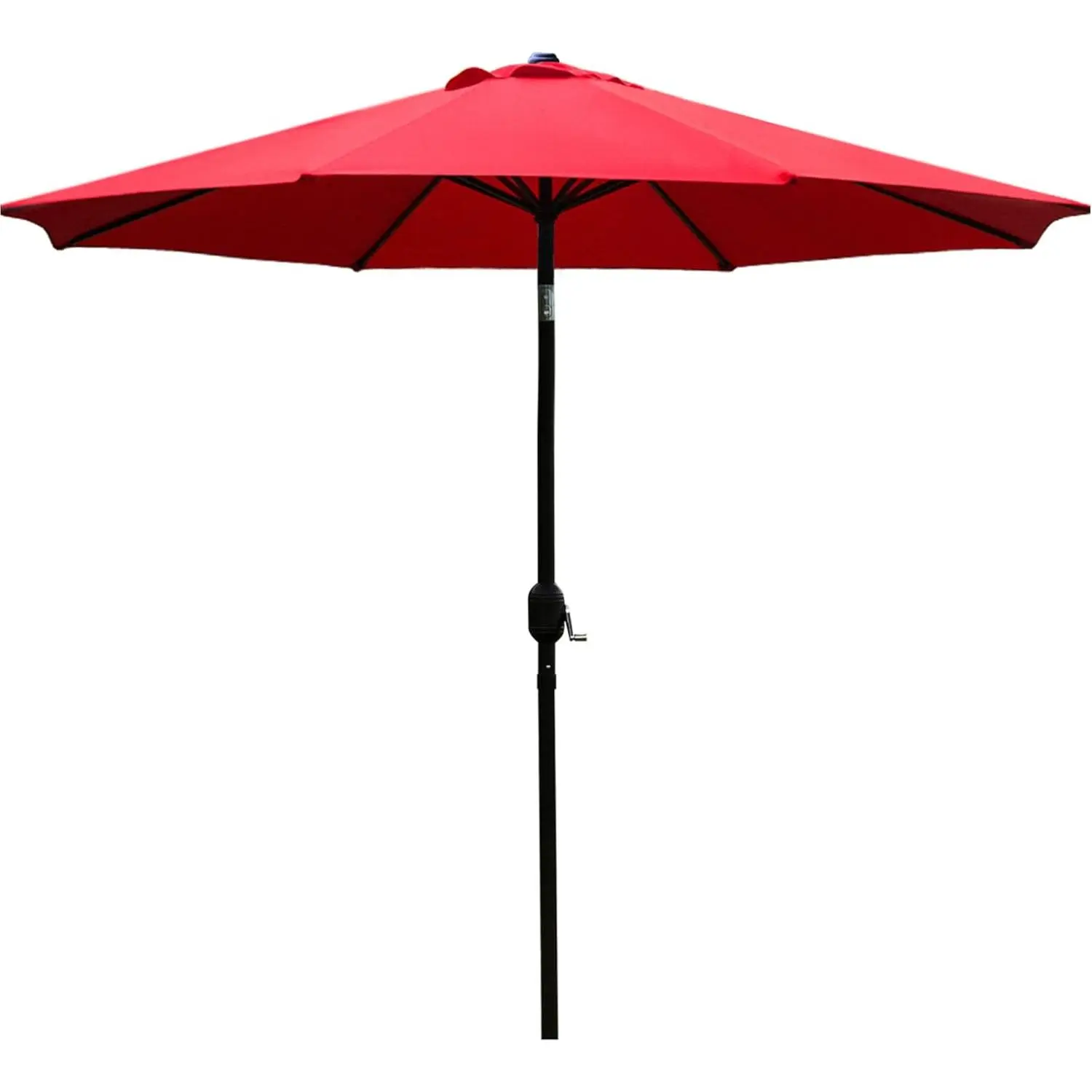 9' Patio Umbrella Outdoor Table Umbrella with 8 Sturdy Ribs (Red)