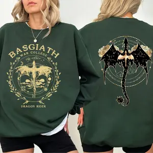 Fourth Wing Double Sided Sweatshirt Hoodie, Basgiath War College Shirt,Casual Clothing, War College Gift Daily Outfit, Unisex Sweater Pullover Tee