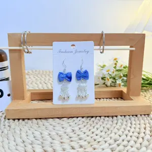 Chinese Yunnan Ethnic Style Handmade Tie-dye Fabric Earrings