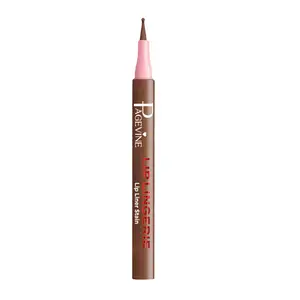 Waterproof Lip Liner Pencil, Natural Color Long-Lasting Sweat-Proof, Smudge-Resistant, Smooth Application Round Tip Makeup Brush