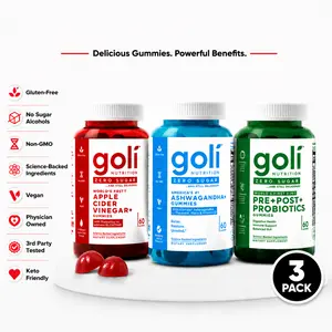 Limited 50 Stock! Zero Sugar Trio Gummies, 3-in-1 Pre Post Probiotic Apple Cider Vinegar with Vitamin B12 Ashwagandha L-Theanine Vitamin D, Relieve Bloating, Gluten-Free Vegan Non-GMO Gelatin-Free, Grab Yours Before Gone