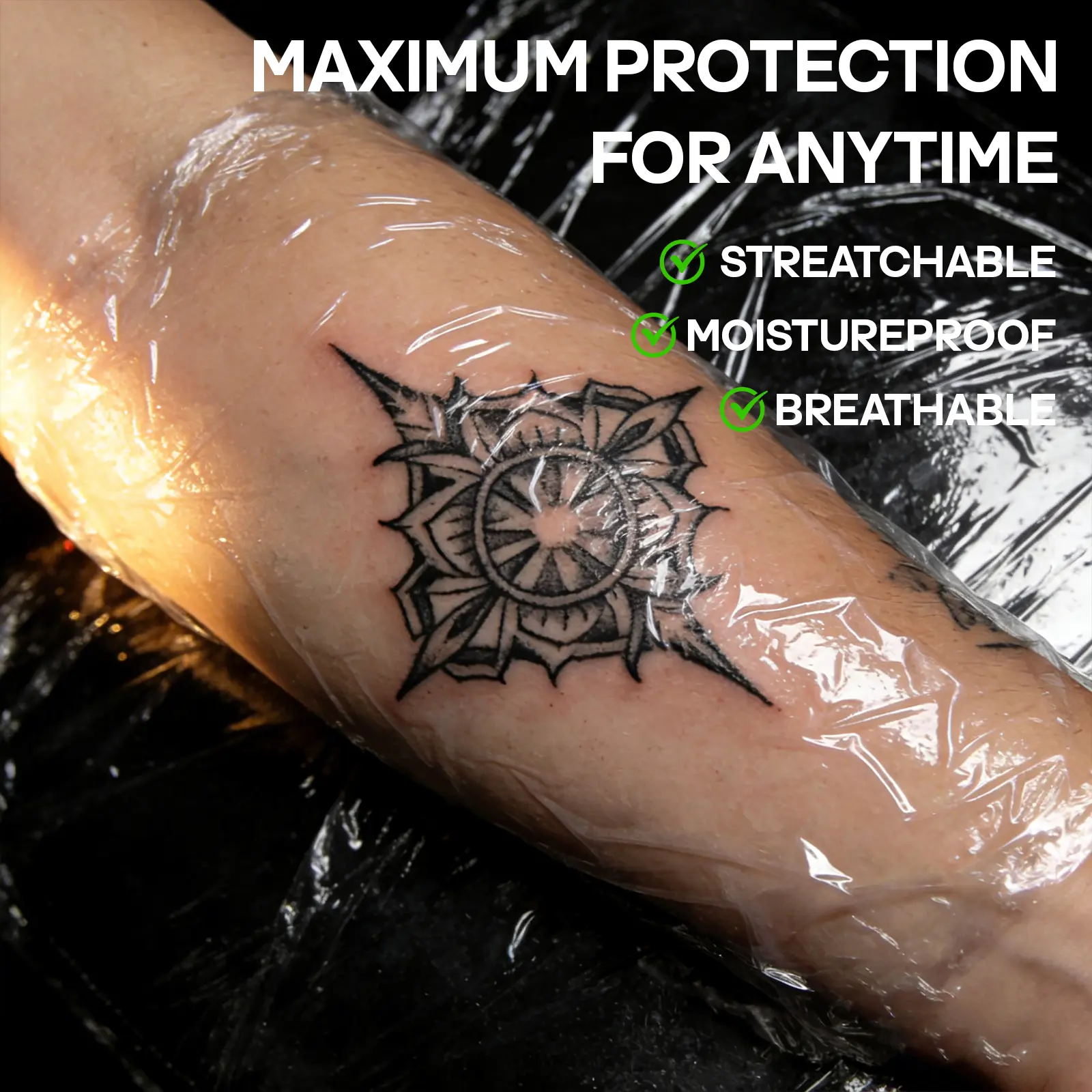 Tattoo Healing Film Roll | Waterproof Breathable Aftercare Patch | Reduce Scabbing & Protect Ink