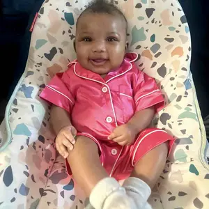 REDWOON Infant Baby Girl Boy Silk Jumpsuit Pajamas Short/Long Sleeve Button-Up Satin Pjs Footie Romper Pajama Nightgown