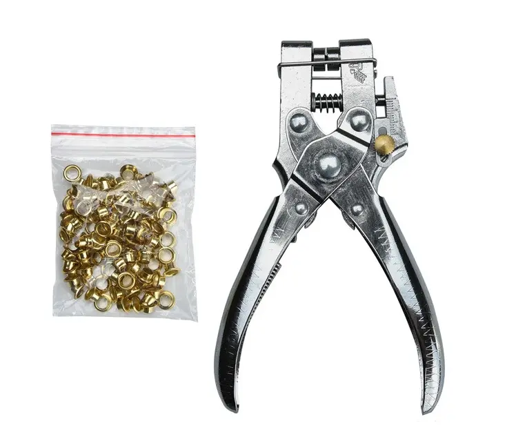 Chrome plated 9 inch three way hole puncher heavy duty sturdy durable punch plier with great cost performance for multi scene punching work