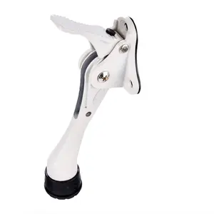 White 4" Kick-down Door Stop and Door Holder