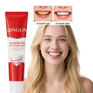 【QINGLIN】Fresh breath toothpaste deep clean teeth Oral Mint Black Ice Whitening Enamel Care