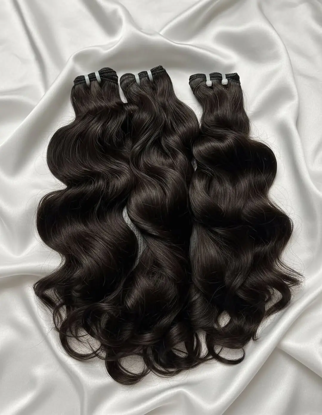 Natural Black Brazilian Human Hair Bundles Body Wave Deep Wave Straight Weft Extensions No Shed Full Look