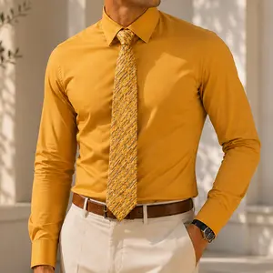 Alizeal 3pcs Mens Long Sleeve Dress Shirt with Floral Tie & Pocket Square Set for Casual Party Outfit Father's Day Gift