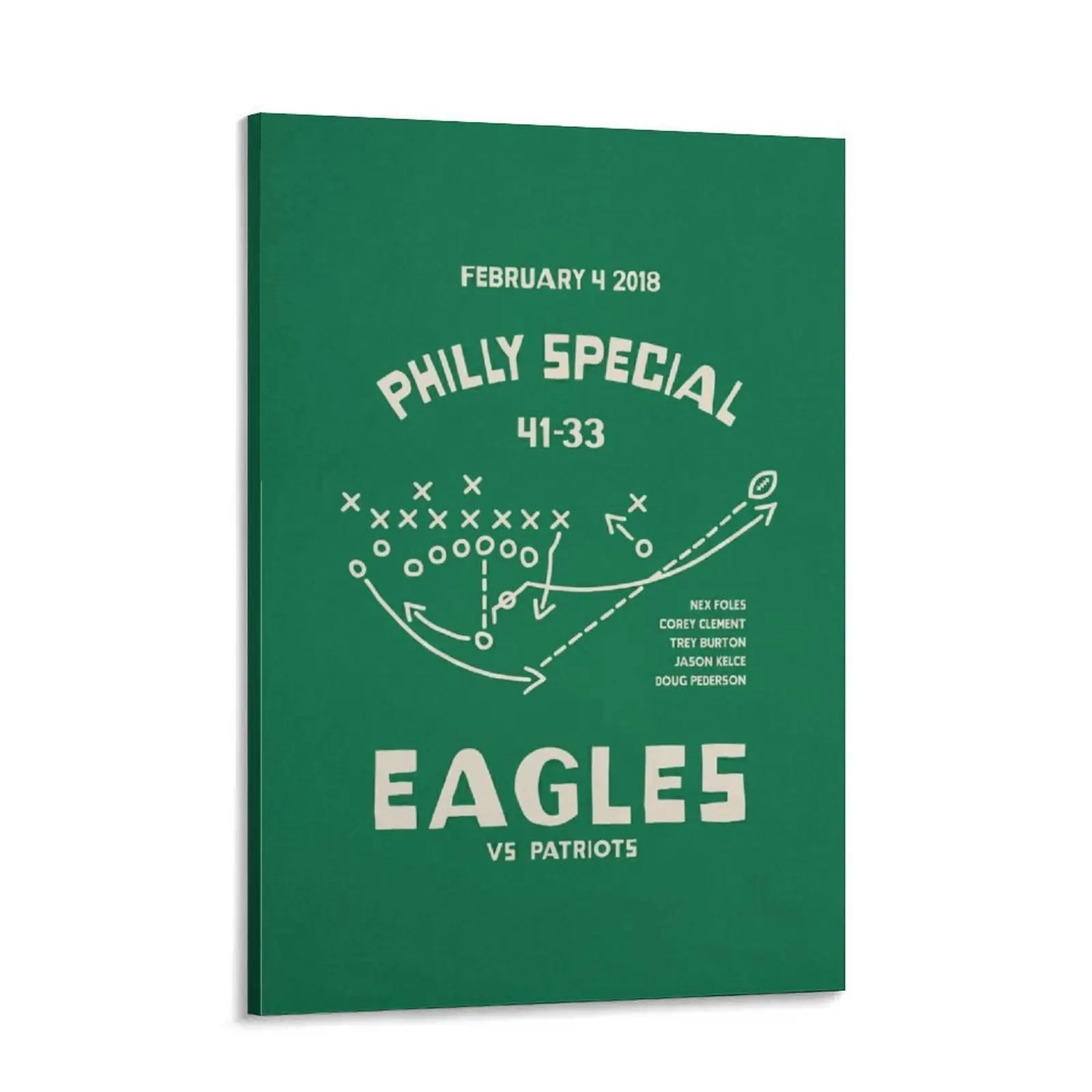 Playoff Souvenir Poster FRAMED Philadelphia Philly Special Poster, Eagles Football Illustration, Sports Decor