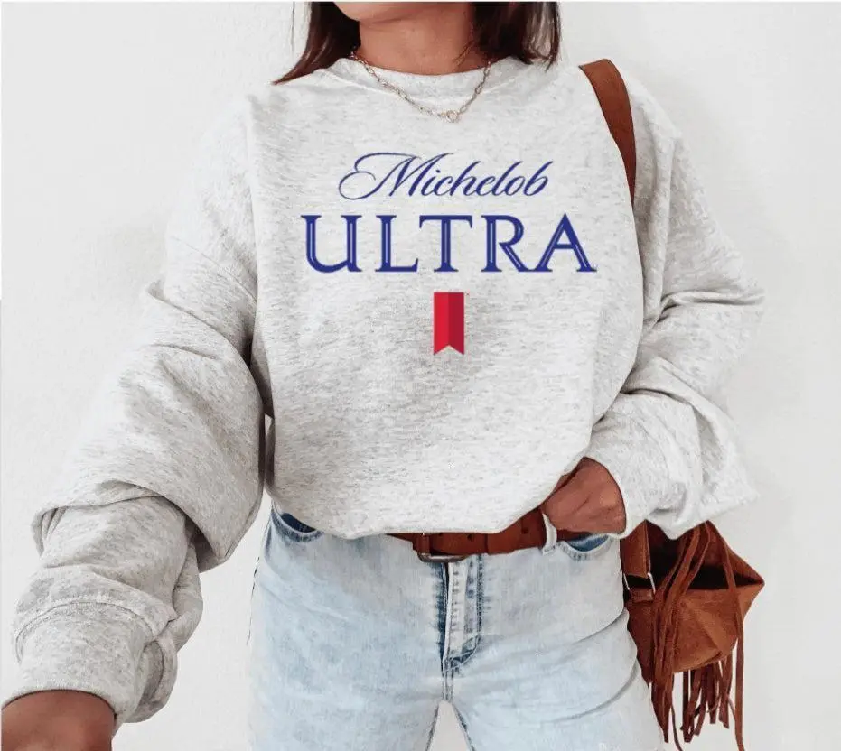 [Sale Up To 65%] Michelob Ultra Sweatshirt Classic Michelob Ultra Logo Beer, Top & Tees, For Women