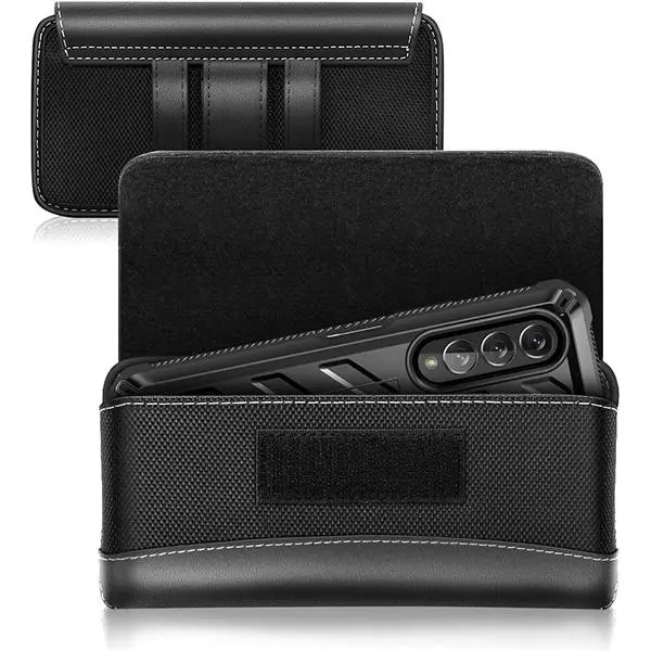 SUPCASE PU+Nylon Shockproof Protective Holster Pouch - Wear-Resisting Casing with Belt Clip for Galaxy Z Fold, Handheld Devices, Mobile Accessories
