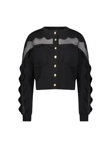 Scallop Crossover Cardigan