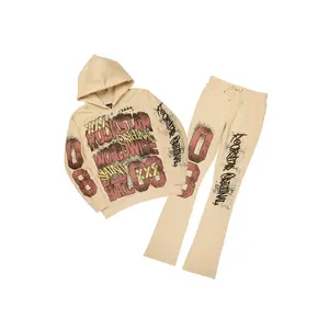 Parco Beige Hoodie Stacked Track Set