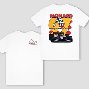 [New] Monaco Racing 2026 TShirt, Vintage Grand Prix Graphic with Formula Car & Checkered Flag, Soft Cotton Fabric, Unisex Fit for Racing Fans, Perfect Gift for Motorsport Lovers