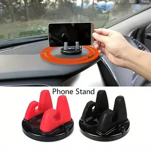 1pc Car phone holder, rotating base, car desktop dashboard, navigation phone, 360 degree silicone center console stand, Cellphone Car Mount