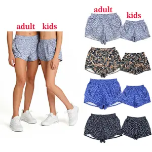 Adult Women Atheletic Shorts Sports Bottom Camo Mummy and Me Summer Shorts Sports Clothes