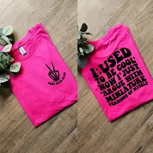 cute cool moms club i used to be cool now i just argue with miniature versions of myself retro humor momlife motherhood tee