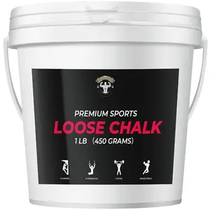 1 lb Gym Chalk Bucket - Includes Chalk  and A Chalk Ball - Multi-Purpose Hand Chalk for Rock Climbing Chalk, Gym Chalk, Weight Lifting Chalk and