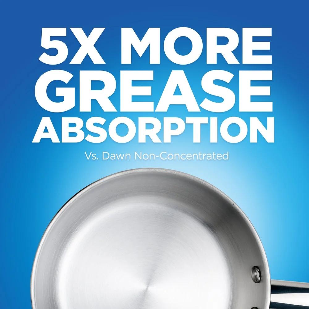 Dish Soap Foam Liquid Grease Remover 5X Absorption Fresh Rapids Clean Powerful Suds No Rinse Needed Easy Dishwashing 915mL