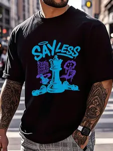 Say Less Drip Streetwear Tee Aqua Matching Outfit-Shirt         Men's-Shirt Graphic Tees    Outfits   Tops Men's-Shirt