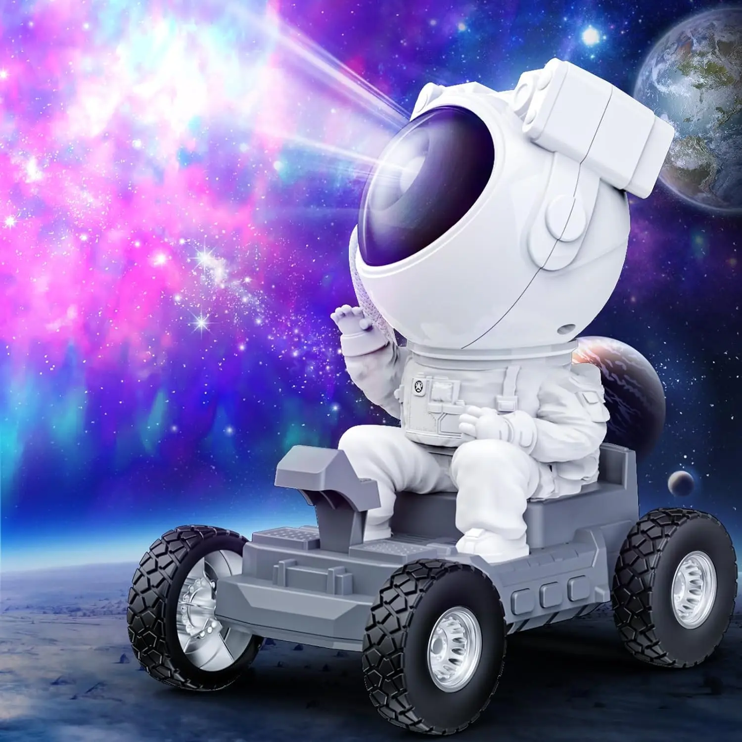 Starry Sky: Astronaut Projector – Ideal Night Light for Kids' Bedrooms. Remote-controlled, Nebula Ceiling LEDs. Perfect for Girls & Teens