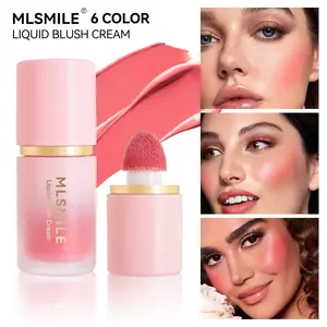 Matte Blush Liquid 6 Colors Natural Facial Rouge Easy to Color Long-lasting Liquid Blush