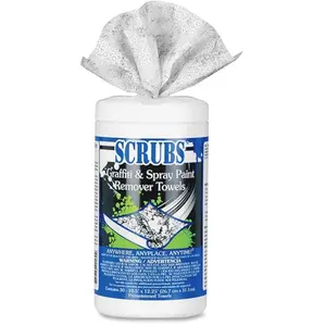 212 MAIN ITW ITW90130CT Graffiti Paint Remover Towels - White, 1-Step Graffiti Towel for Vinyl Surface Cleaning