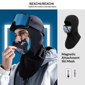 Winter Ski Mask Magnetic Face Cover | Outdoor Sports Gear, Full-Face Warm Headgear, Breathable Fabric | Thermal Insulation, Windproof, Cold-Resistant, Magnetic Seal | For Skiers, Snowboarders, Outdoor Enthusiasts, Commuters & Cold Weather Activities