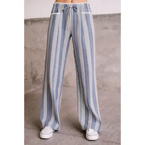 Corey Striped Pants - Blue