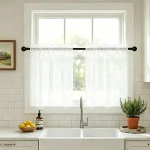 Kitchen Blackout Curtains for RV Camper Windows, Privacy Thermal Insulating 30 Inches Long Curtains for Bathroom Basement Door Window Cover, W34 x L30 inch, 2 Pcs