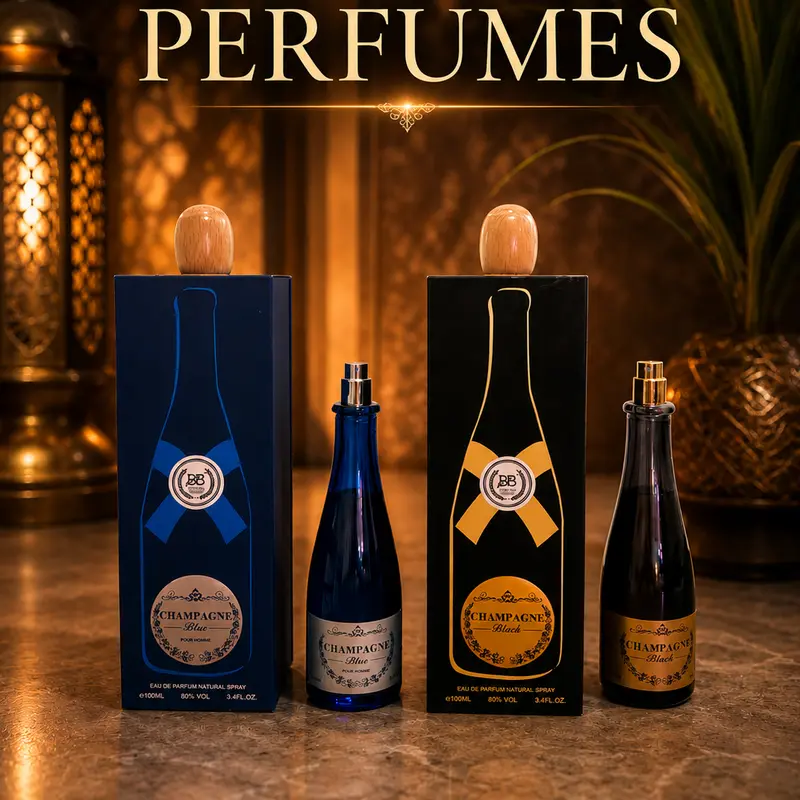 Bharara Beauty | Champagne Blue + Black | 100ML - 3.4Oz | Eau De Parfum | Orange- Apple, and Bergamot