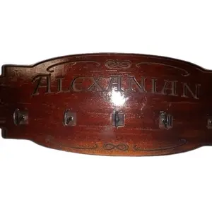 Custom Key Storage Hook With Your Name Carved - Personalized Organiser