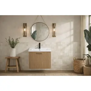 San Diego 24" Floating Bathroom Vanity Oak