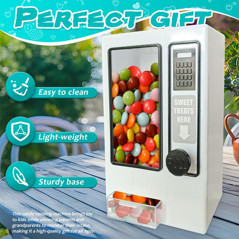 Mini Vending Machine- Classic Retro Design Sweets Holder & Dispenser，Ideal For Desktops, Classrooms, Parties & Many More | Suitable For Gumballs, Candy’s & Sweets
