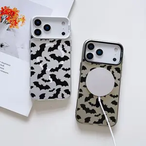 Cute Magnetic Shockproof Cover Compatible for Magsafe iPhone 17 Cases Bat Phone Case Fundas for iPhone 17 Pro Max Air 17Pro,Movie Batman Design Case,Halloween Smartphone 11 12 13 14 15 16 Plus Tuff Protector,Gifts