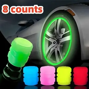 8pcs/set luminous valve caps, tire valve caps, luminous car, motorcycle, bicycle tire, luminous valve cap decoration, Vehicle