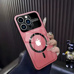 Luxury Marble Tempered Glass MagSafe Case Lens Guard and Shockproof Armor Frame for iPhone 17/16/15/14/13/12/11 Pro Max, Samsung S26Ultra/S25/24/23/22 952