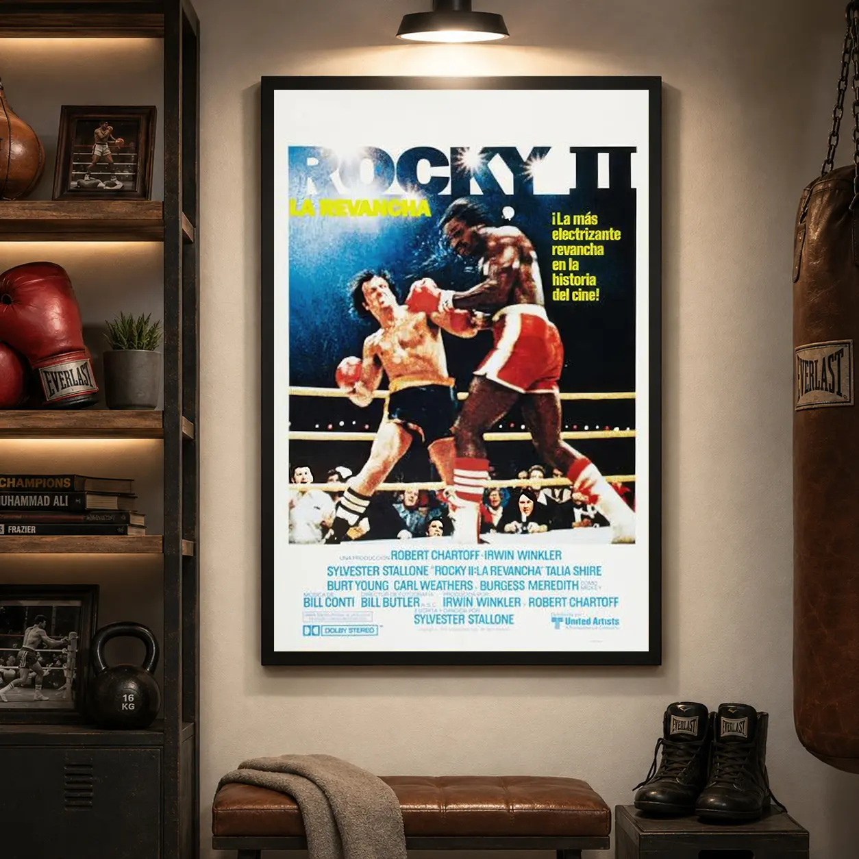 Rocky Balboa Boxing Movie Poster Canvas Print - Multi-Size 20x30inch(50x75cm) Eclectic Warm Boho Artistic Graphic, Bright Color Unique Artwork, Minimalist Rustic Wall Art for Living Room Decoration Gift