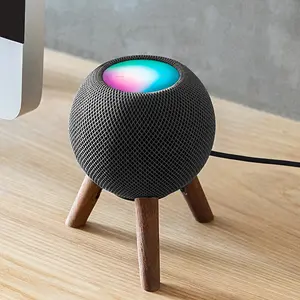 GGMM Real Wood Stand for HomePod Mini | Stylish Tripod with Metal Frame