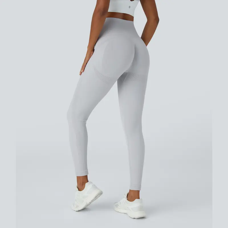 Halara Seamless Flow High Waisted Ruched 7/8 Yoga Leggings