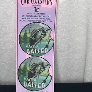 Car coaster bass fish stocking stuffer